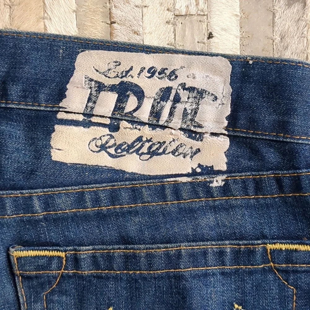 True‎ Religion Men's Dark Wash Y2K Bootcut Jeans Size 33